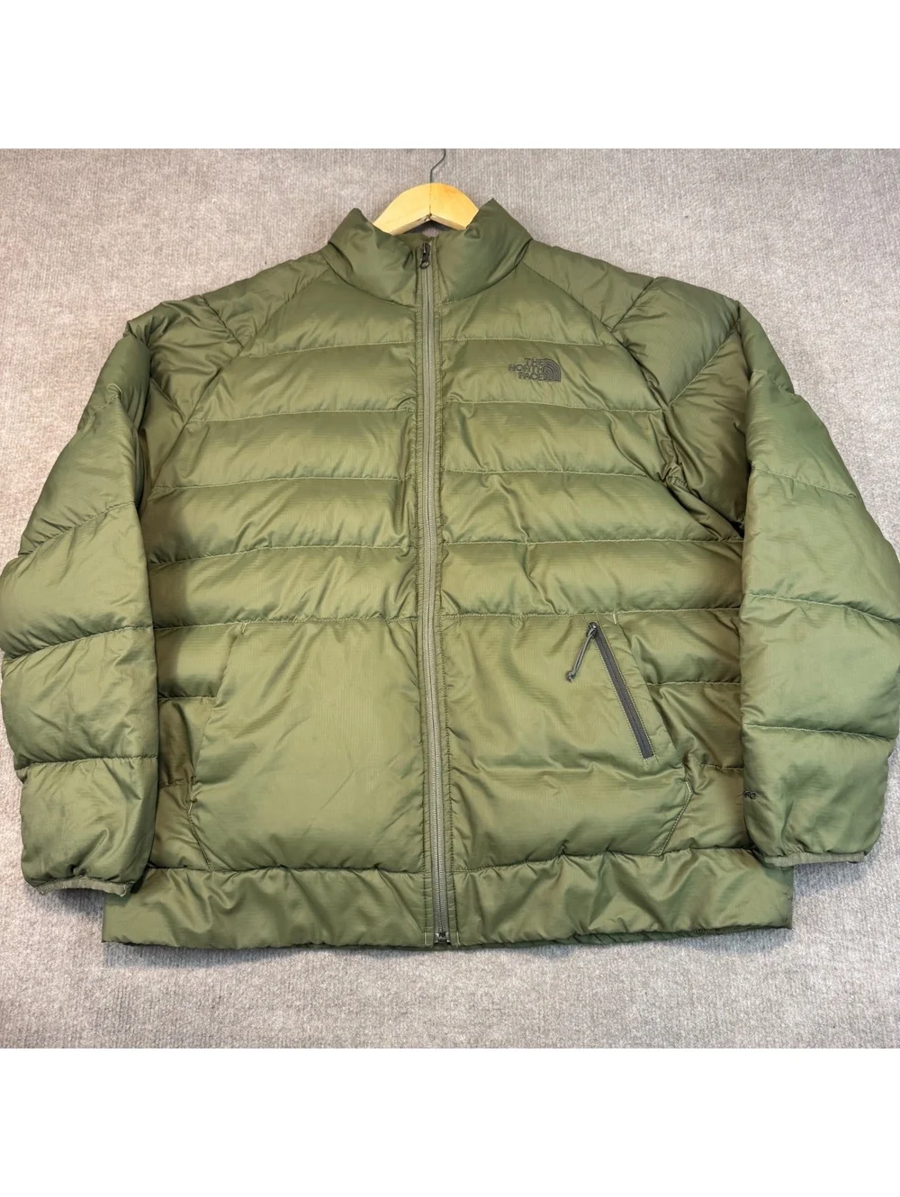 The North Face Men's Aconcagua Down Puffer Jacket Olive Green Size XL